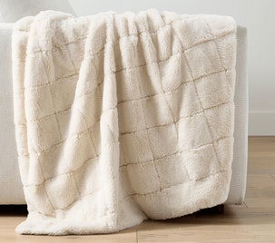 Faux Fur Throw Blanket