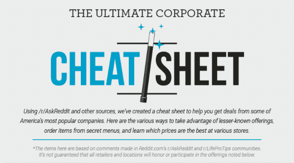 Ultimate online shopping cheat sheet