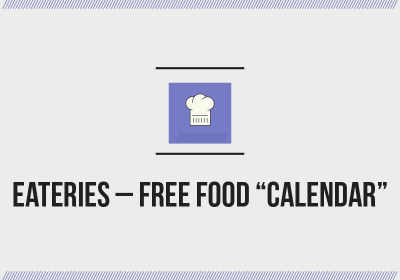 Free food calendar