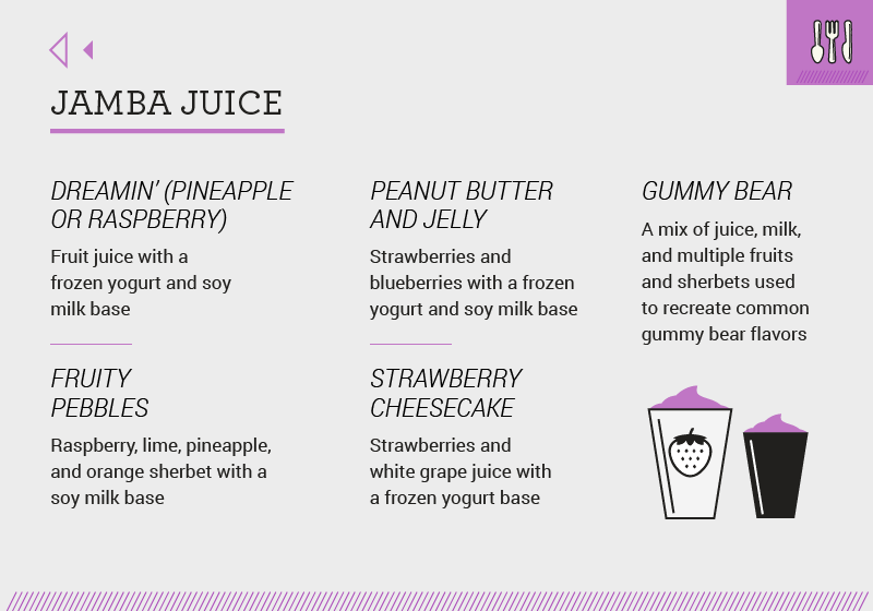 Secret menu items - Jamba Juice