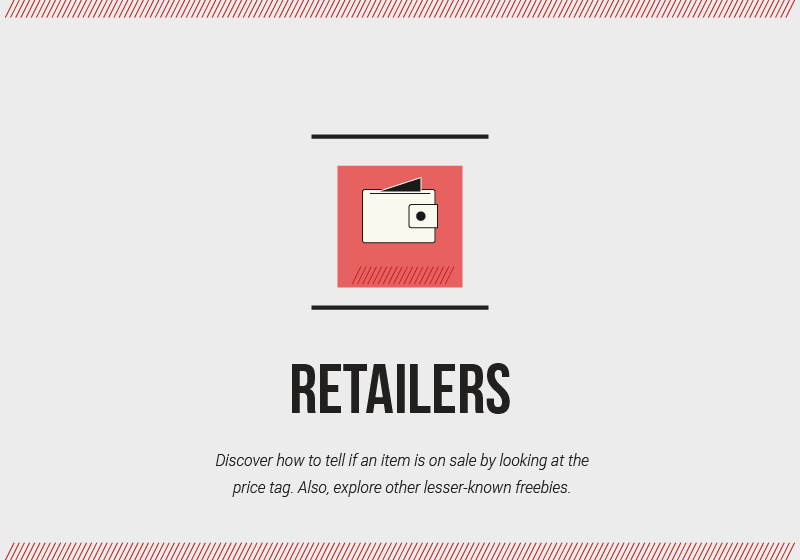 Retail store sale price tags