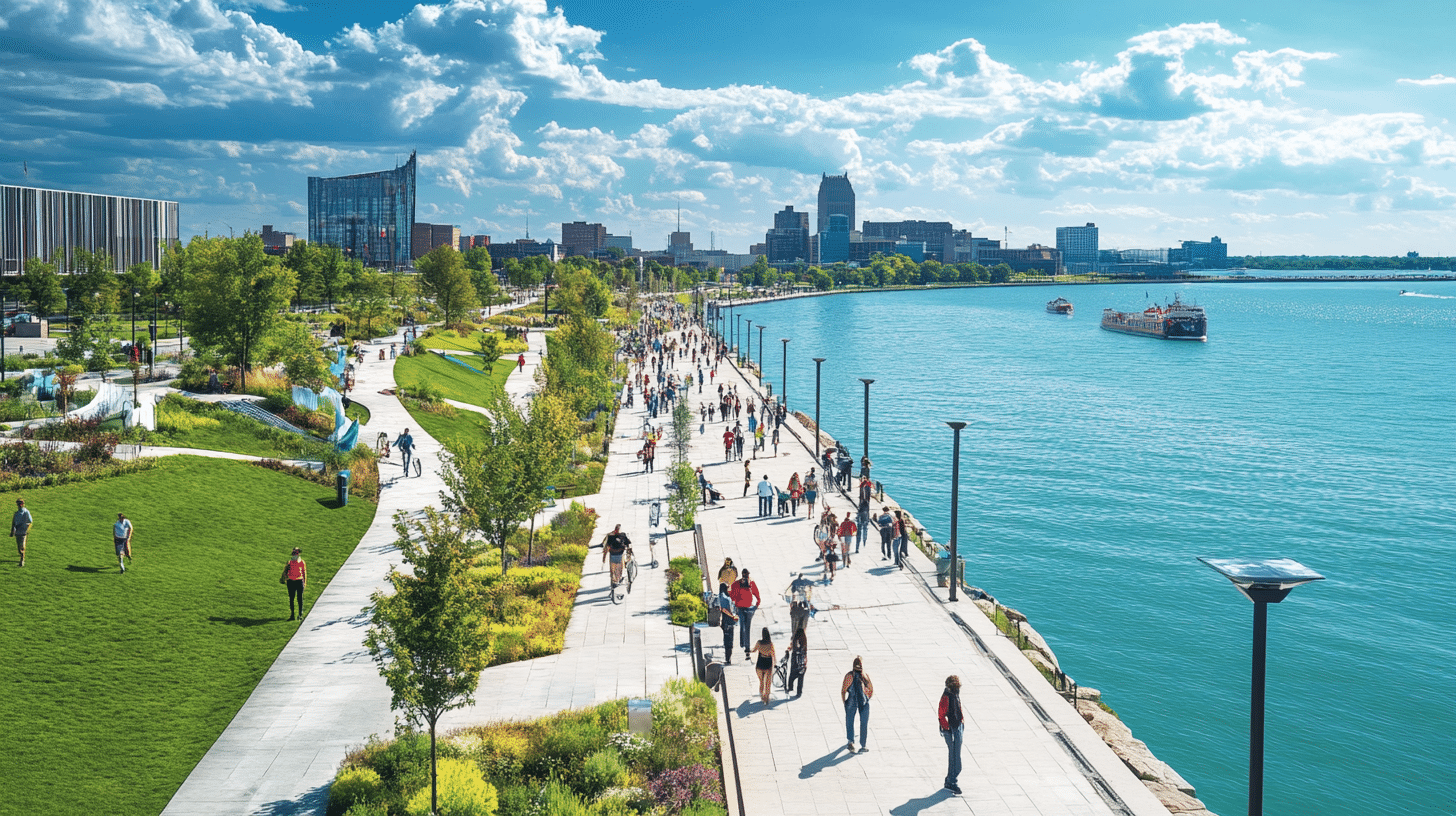 Take a Stroll Through the Detroit Riverwalk