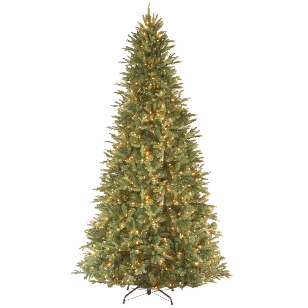 12 ft. Feel Real Tiffany Fir Slim Hinged Artificial Christmas Tree with 1200 Clear Lights