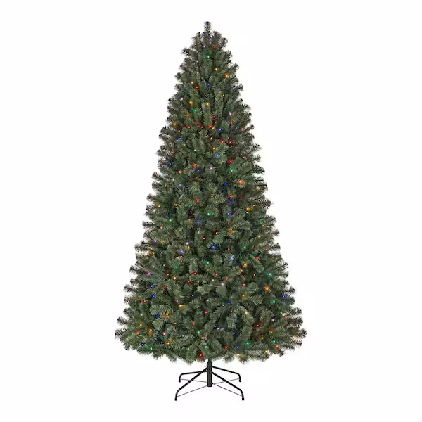 7.5 ft. Pre-Lit LED Festive Pine Artificial Christmas Tree