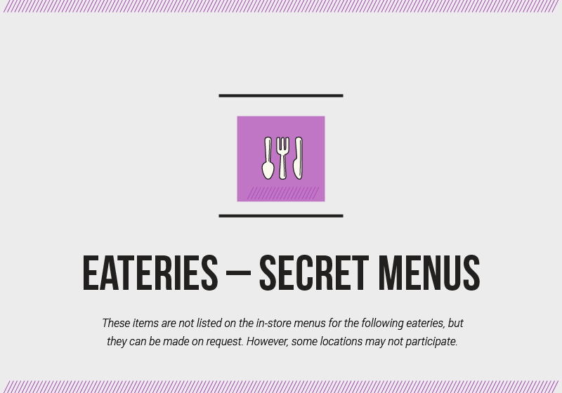 Secret menu items